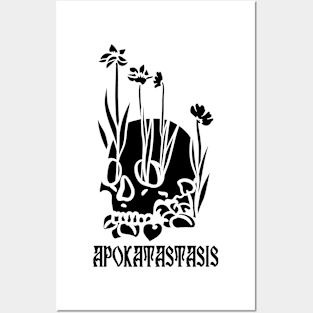 Skull with Flowers Apokatastasis Posters and Art